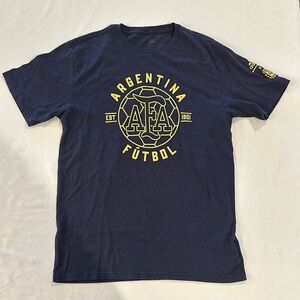 Adidas Navy Blue Argentina Futbol soccer T Tee  Shirt‎ men’s small